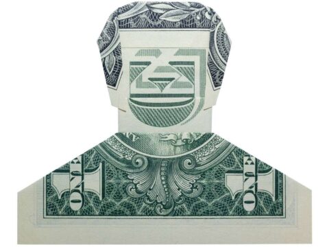 DIY folded money faces - see how to fold dollar bills into fun faces and shapes.