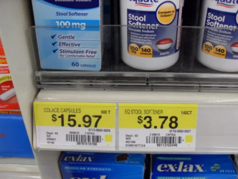 It pays to check prices, brand names v. generic or the house brand. Why pay five times as much for less product?
