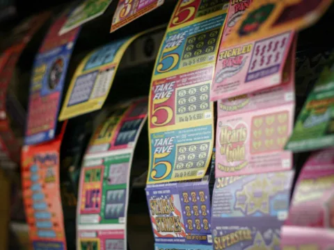 Lottery scratch off tickets.