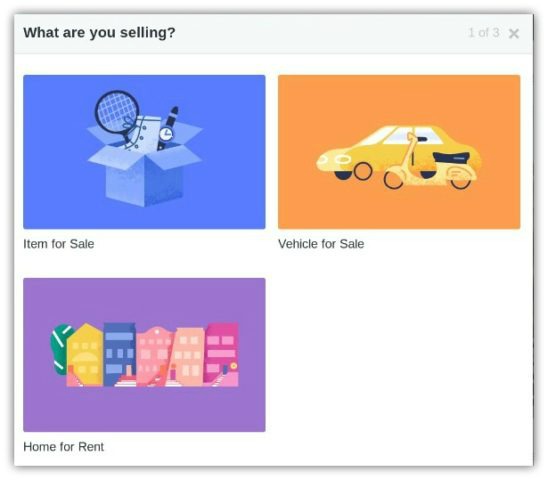 Selling on Facebook Marketplace - step one - what are you selling?
